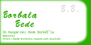 borbala bede business card